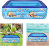 🌞 Piscina Inflable Rectangular para Niños 🏊‍♂️🌊 - 210 cm X 3 anillos