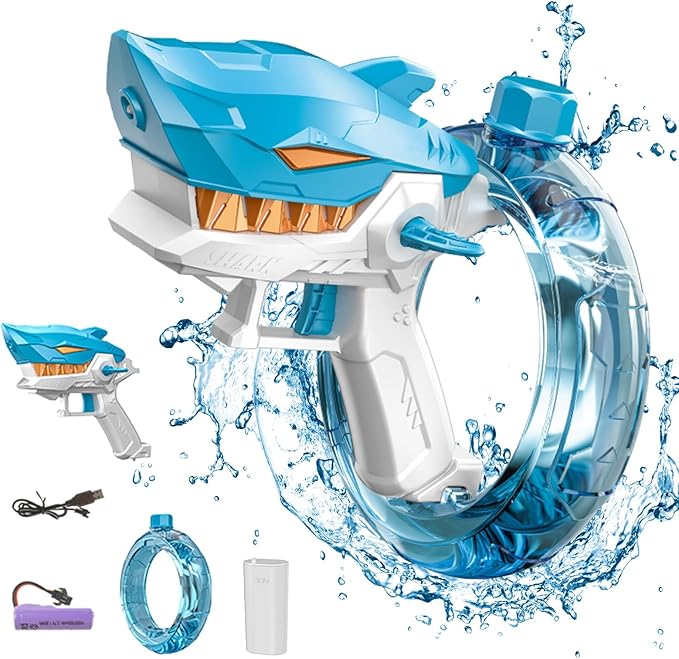 Pistola de Agua Eléctrica Shark 🦈💦