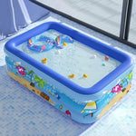 🌞 Piscina Inflable Rectangular para Niños 🏊‍♂️🌊 - 180 cm X 3 anillos