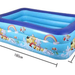 🌞 Piscina Inflable Rectangular para Niños 🏊‍♂️🌊 - 180 cm X 3 anillos