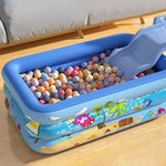 🌞 Piscina Inflable Rectangular para Niños 🏊‍♂️🌊 - 180 cm X 3 anillos